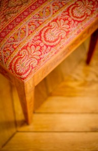 Master Bedroom bench with fabric from Etro